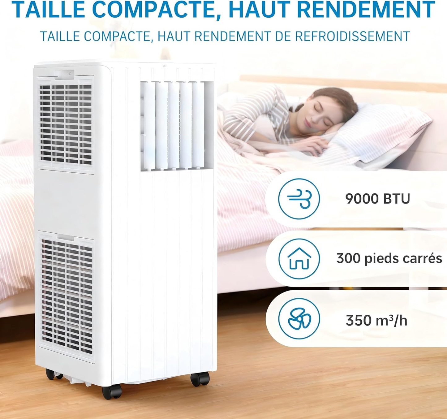 Garvee Climatiseur Portable 9000 BTU